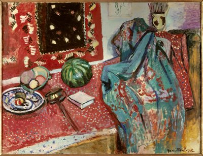 Stilleben med rød løper 1906 (olje på lerret) av Henri Matisse