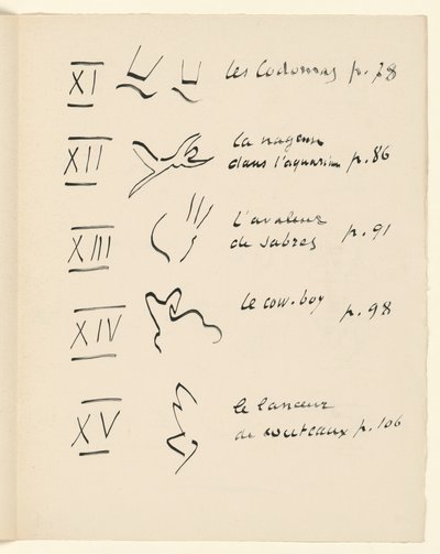 Billedtabell 3. Fra «Jazz». S. 151 av Henri Matisse