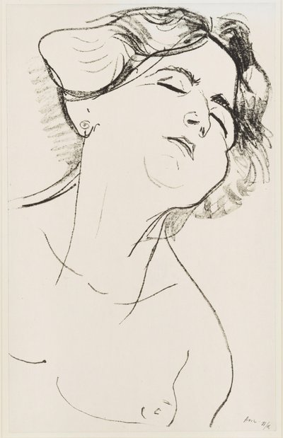 Kvinnehode med lukkede øyne av Henri Matisse