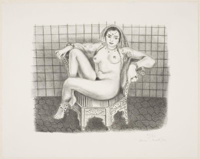 Ung hindu, sittende naken i en stol av Henri Matisse