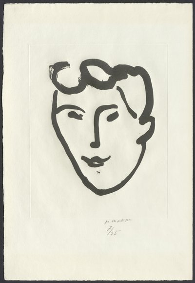 Kvinneansikt [Maske med ruller] av Henri Matisse