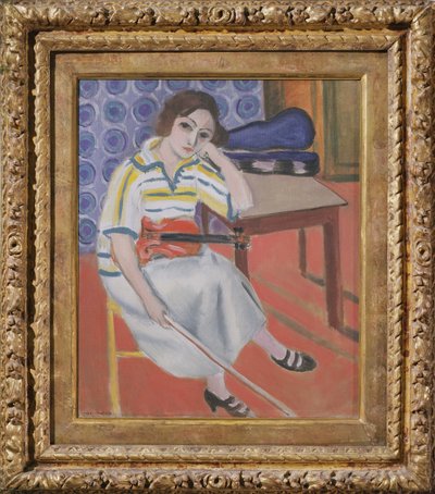 Kvinne med fiolin, ca. 1921–23 (olje på lerret) av Henri Matisse
