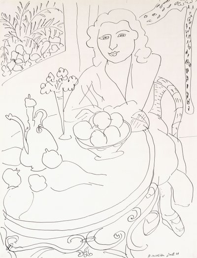 Ung kvinne ved bordet av Henri Matisse