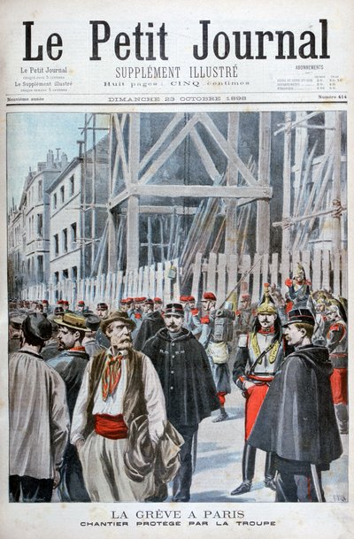 En streik i Paris, 1898 av Henri Meyer
