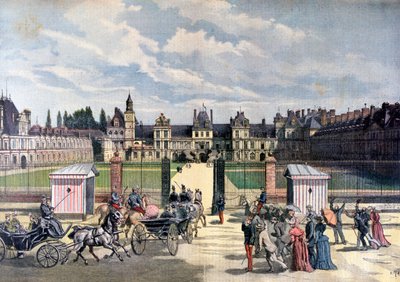 Ankomst av presidenten for Republique, Château de Fontainebleau, 1892 av Henri Meyer