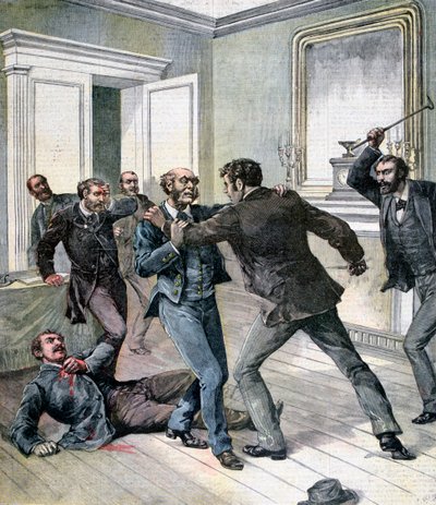 Angrep på kontoret til Seine-prefekturen, Paris, 1892 av Henri Meyer