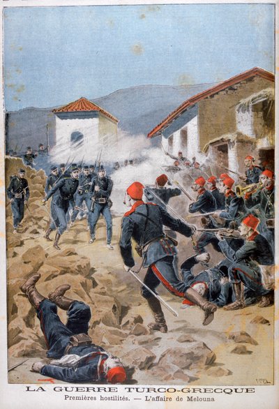 Slaget ved Meluna, gresk-tyrkisk krig, 1897 av Henri Meyer