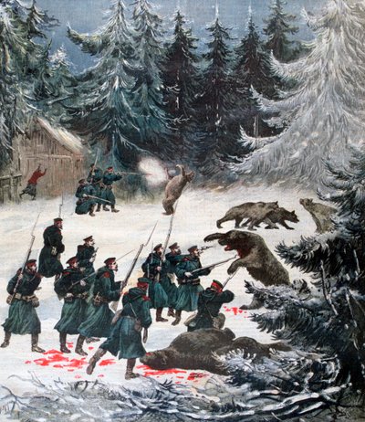 Bjørnangrep, Russland, 1892 av Henri Meyer
