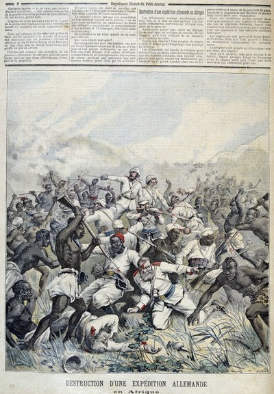 Ødeleggelse av en tysk ekspedisjon til Afrika - i "" Le Petit Journal"" av 03/10/1891 av Henri Meyer