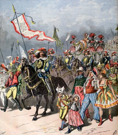 Fransk karneval av den fetede oksen, i tidligere tider, 1891 av Henri Meyer