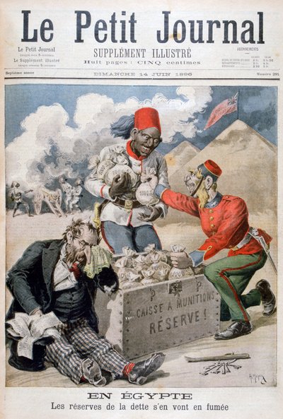 In Egypt: The Reserves of the Debt Going Up in Smoke, 1896 av Henri Meyer