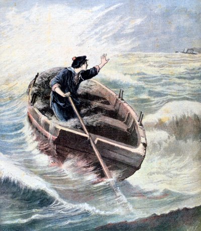 Lost at Sea, 1891 av Henri Meyer