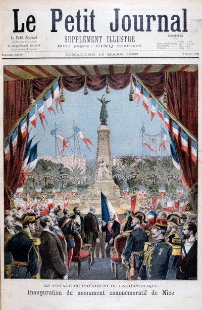 President Faure ved innvielsesseremonien av et monument i Nice, 1896 av Henri Meyer