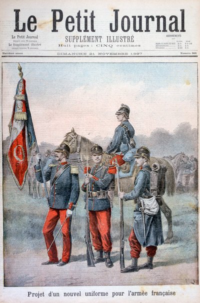 Foreslo nye uniformer for den franske hæren, 1897 av Henri Meyer