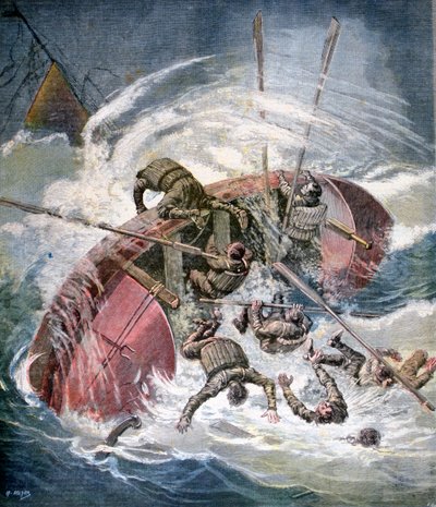 Redning fra et forlis i en storm utenfor Les Sables-dOlonne, Frankrike, 1891 av Henri Meyer