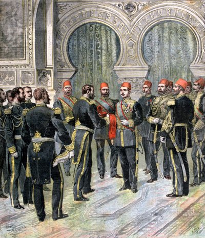 Retur av Grand Cordon of the Legion of Honor til New Khedive of Egypt, 1892 av Henri Meyer