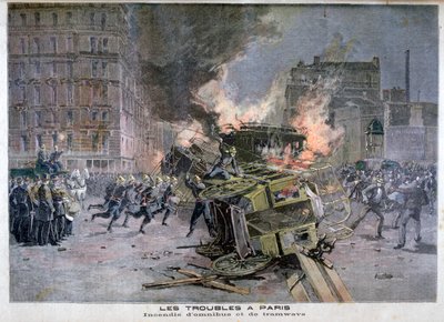 Opptøyer i Paris, 1897 av Henri Meyer