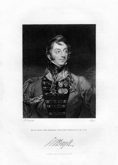 Sir Charles William Doyle , britisk general, 1829 av Henri Meyer