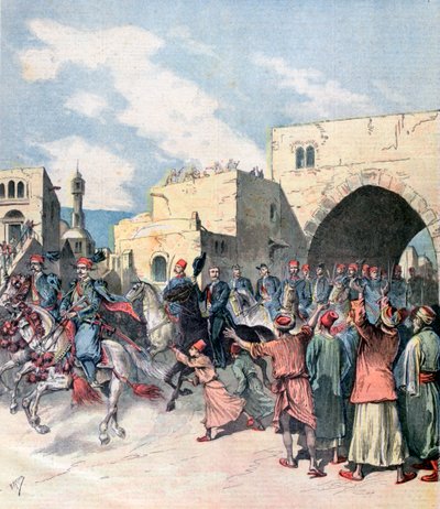 Den franske konsulen ankommer Betlehem under julefestligheter, 1892 av Henri Meyer