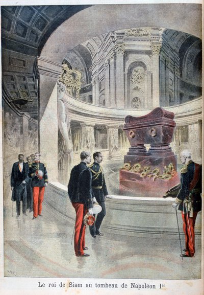 Kongen av Siam ved graven til Napoleon I, Paris, 1897 av Henri Meyer