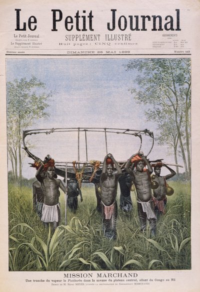 Marchand-misjonen på reise fra Kongo til Nilen, fra Le Petit Journal, 28. mai 1899 av Henri Meyer