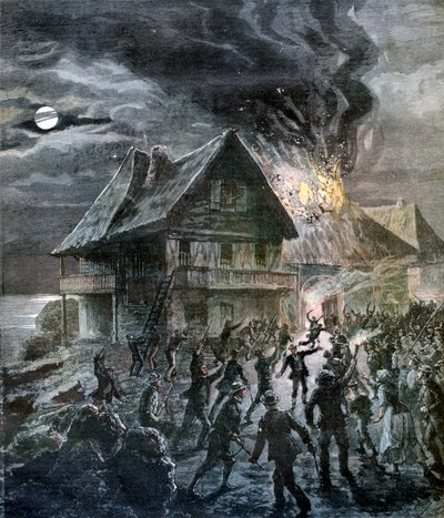 Opprøret på øya Sercq, 1892 av Henri Meyer