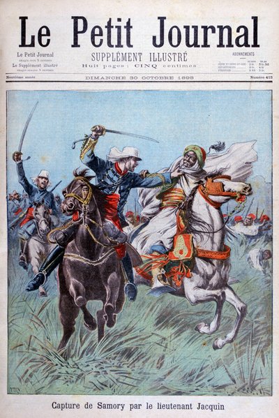 Fangsten av Toure Samory av løytnant Jacquin nær Guelemou i 1898. av Henri Meyer