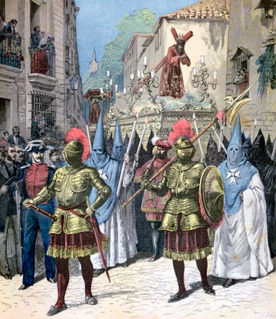 Prosesjonen av langfredag, den hellige uke, Sevilla, 1891 av Henri Meyer