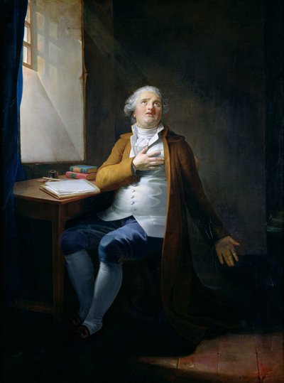 Louis XVI (1754-93) i tempelet, ca. 1795 (olje på lerret) av Henri Pierre Danloux