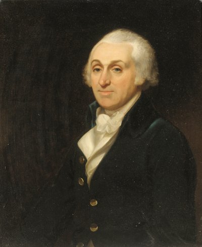 Portrett av Thomas Harley, halvlangt, i blå frakk og hvit vest av Henri Pierre Danloux