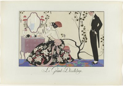 Joie de vivre: Dagens lykke eller Graces à la Mode The Great Decolletage (tittel på objekt) The Happiness of the Day eller Fashionable Graces (serietittel) av Henri Reidel