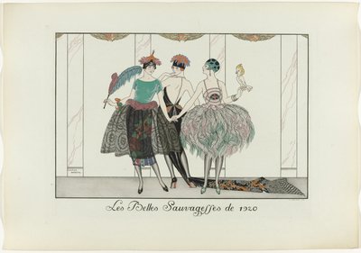 The Beautiful Savages of 1920 (tittel på objekt) The Happiness of the Day eller Fashionable Graces (serietittel) av Henri Reidel