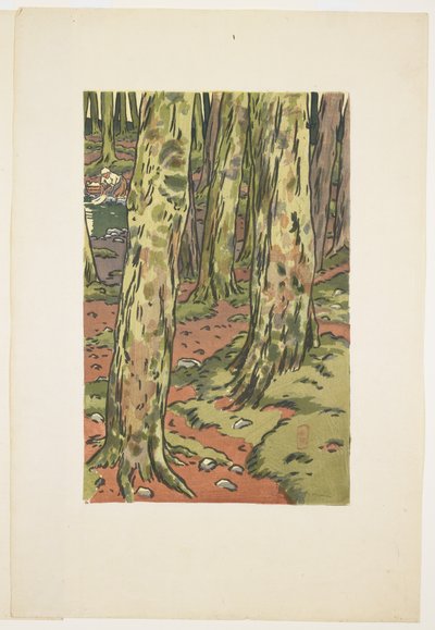 Vaskerom i skogen i Loguivy av Henri Rivière