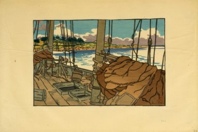 Hummerbåt ved munningen av Trieux (Loguivy) av Henri Rivière