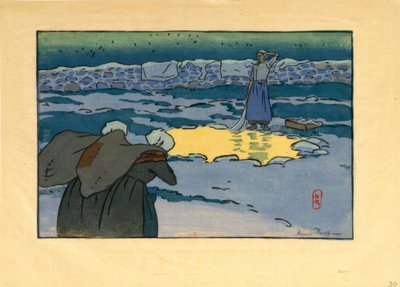 Klesvask på Haut-Trestraou av Henri Rivière
