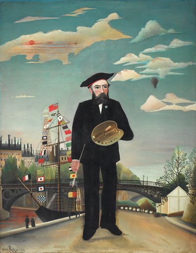 Meg selv: portrett - landskap av Henri Rousseau