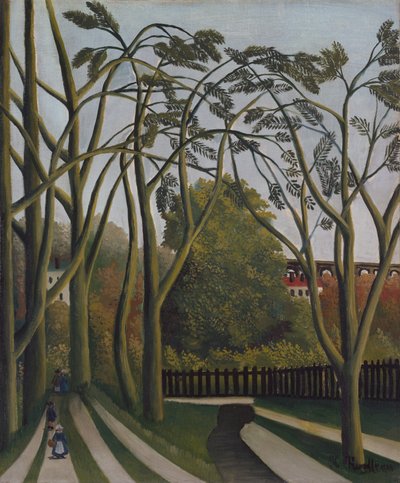 The Banks of the Bièvre nær Bicêtre, ca. 1908-09. av Henri Rousseau