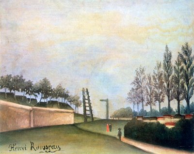 Utsikt over festningsverkene til venstre for Vanves-porten, 1909 av Henri Rousseau