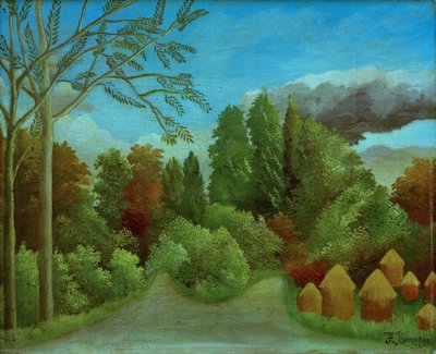 Utsikt over bredden av Oise av Henri Rousseau
