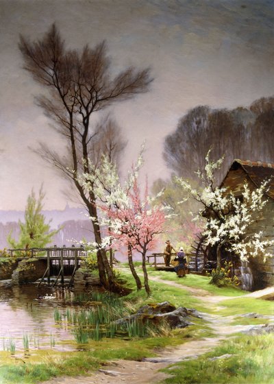 Ved vannmøllen, våren av Henri Saintain