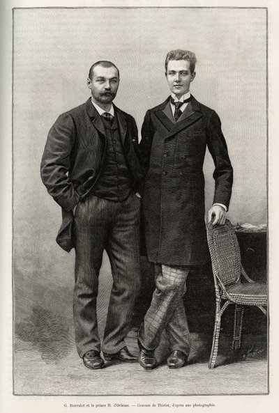 Portretter av oppdagelsesreisende Gabriel Bonvalot (1853-1933), forfatter av historien og prins Henri d
