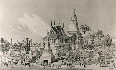 Det kambodsjanske palasset på Trocadero, verdensutstillingen i 1900 av Henri Toussaint