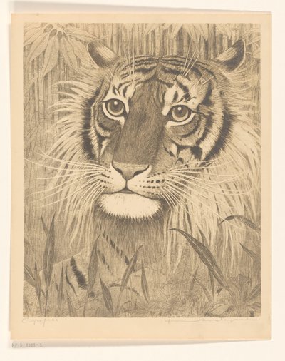 Hodet til en tiger av Henri Verstijnen (signed by artist)