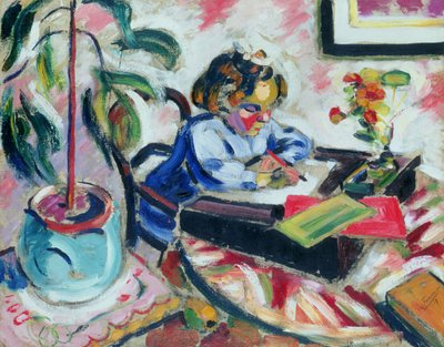 Lille skolejente av Henri Victor Gabriel Le Fauconnier