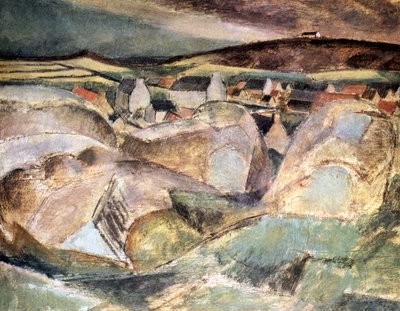 Village among the Rocks, 1910 av Henri Victor Gabriel Le Fauconnier
