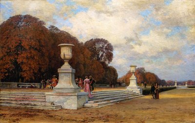 De rosa marmortrinnene i Versailles, 1899. av Henri Zuber