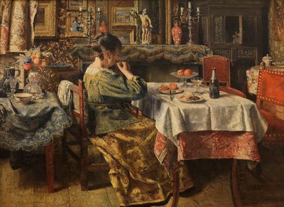 The Meal (olje på lerret) av Henri de Braekeleer