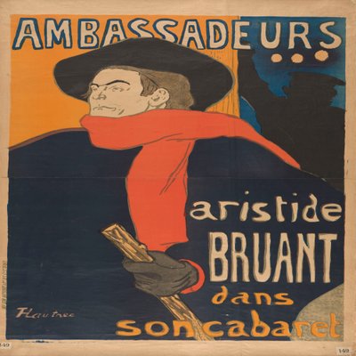 Ambassadeurs Aristide Bruant i sin kabaret av Henri de Toulouse-Lautrec