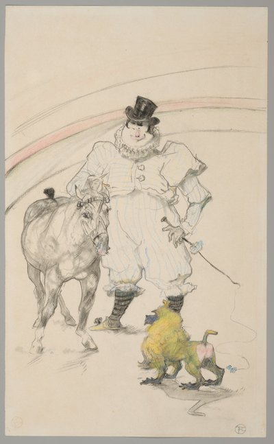 På sirkuset: Trente ponnier og bavianer av Henri de Toulouse-Lautrec