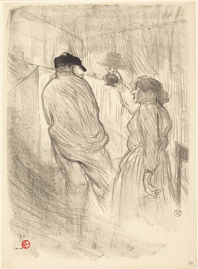 På Théâtre-Libre: Antoine i «L'inquiétude» av Henri de Toulouse-Lautrec